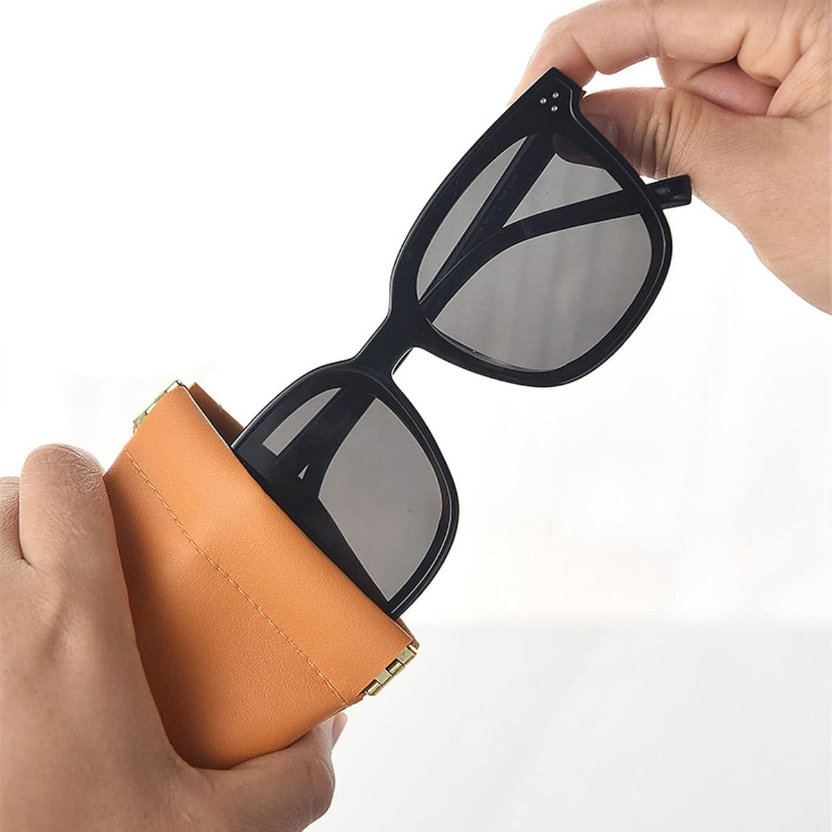 Brillenetui Damen Weiches PU Leder Sonnenbrillen Etui
