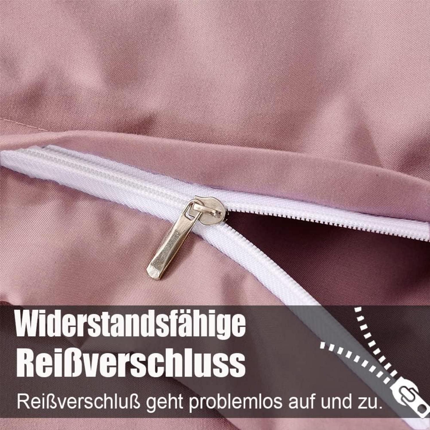 Bettwäsche 220x240 Mikrofaser Rosa Set 80x80cm 2er Bettbezug