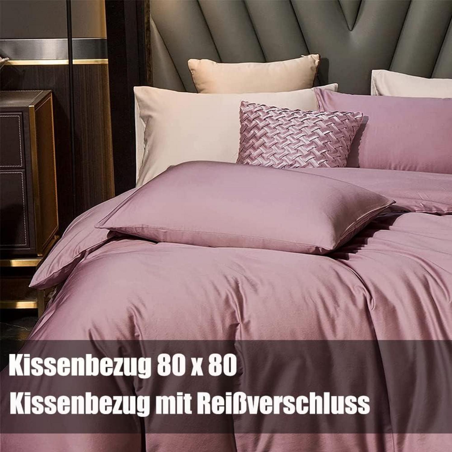 Rosa Bettwäsche 220x240 Mikrofaser bügelfrei Kissenbezug 2er Set