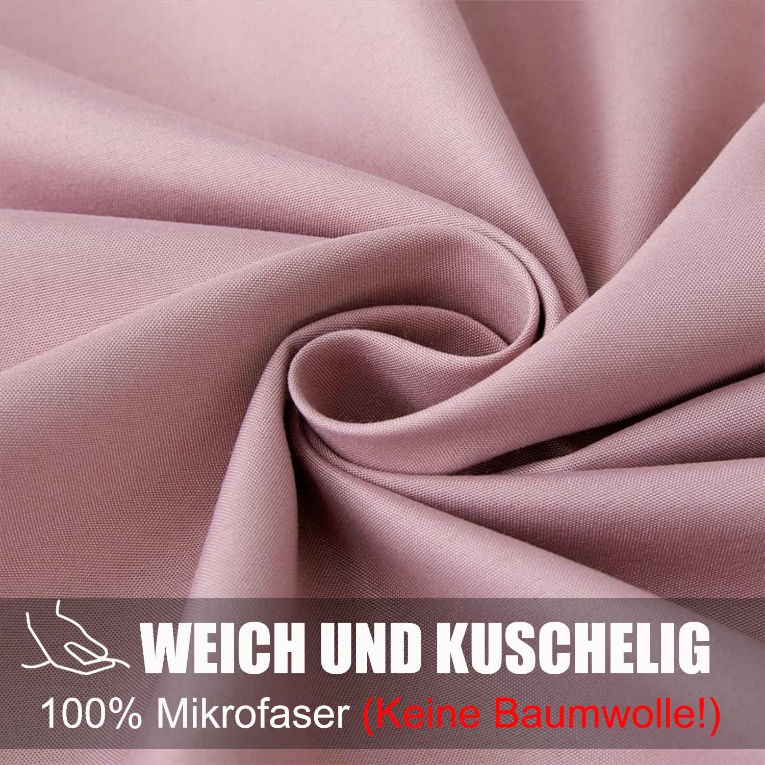 Rosa Bettwäsche 200x220 Set mit Kissenbezug 2er Set