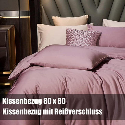 Soifox Bettwäsche 200x220 Rosa weich bügelfrei knitterfrei 2er Set