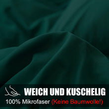 Soifox Bettwäsche 140x200 Dunkelgrün - Mikrofaser