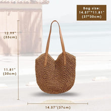 Strohhandschuh Damen Groß Sommer Strandtasche Boho Stil X-beige