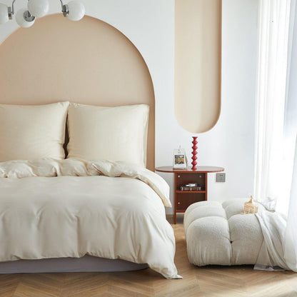 Bambus Bettwäsche Set 135x200 cm – Seidiger Schlafkomfort Beige