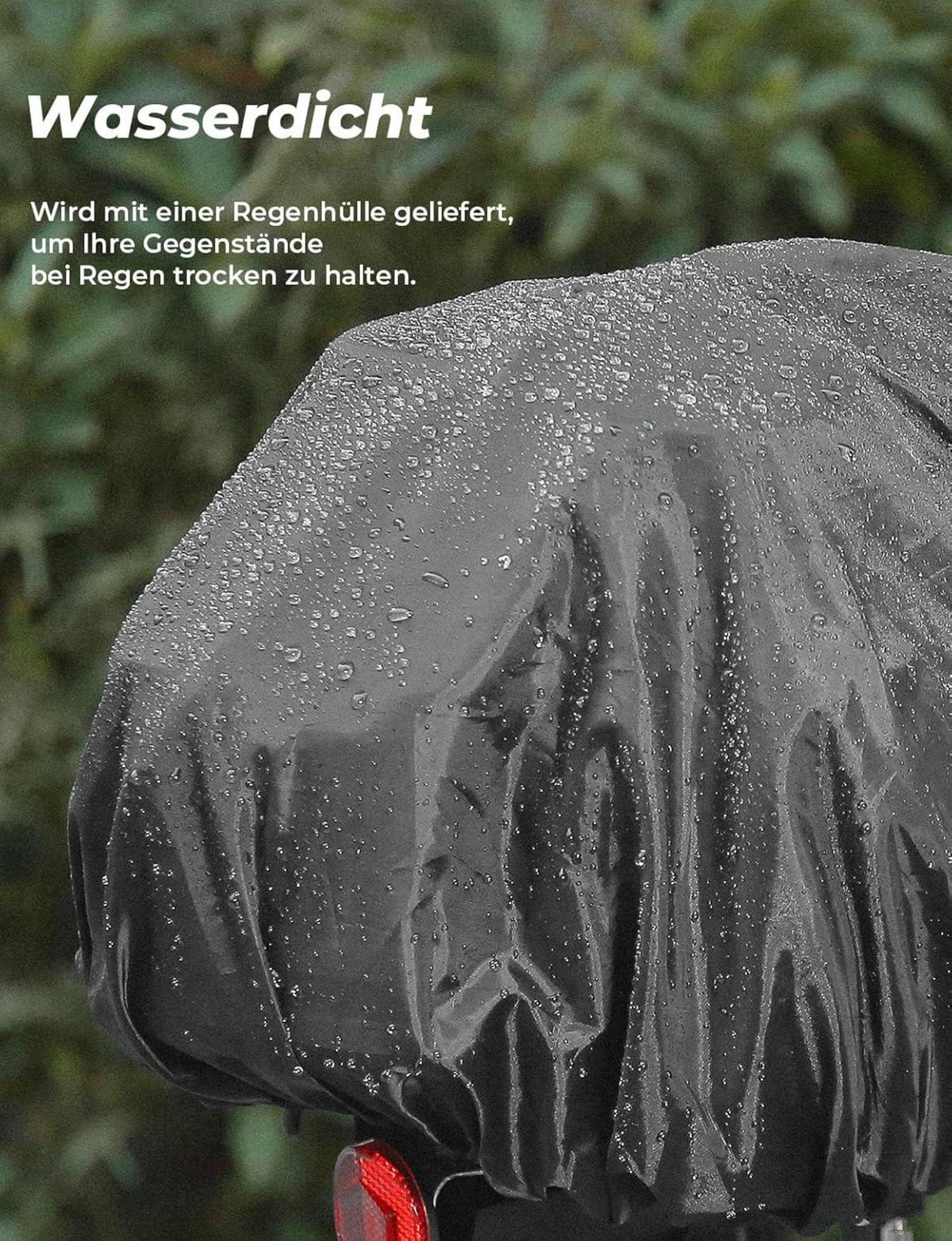 Fahrradtasche 20L Wasserdicht Gepäckträger Mehrere Fächer Reflektor Regenschutz