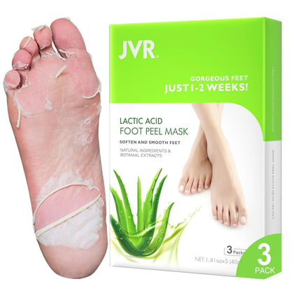 JVR Fußmaske Hornhautentferner 3 Paar Hornhaut Socken