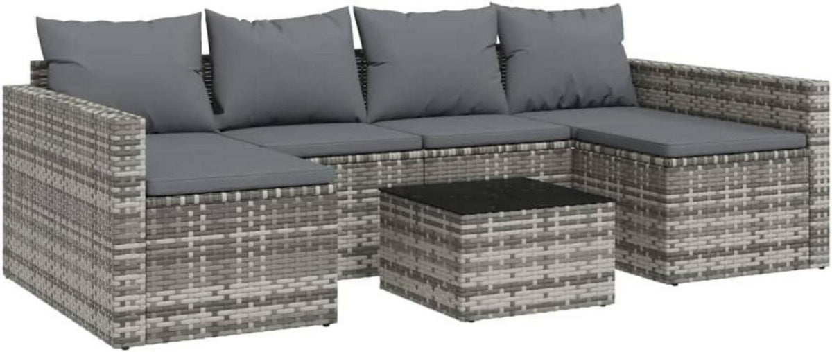 Garten Lounge Set 2 TLG mit Kissen, Sitzgruppe, Loungemöbel