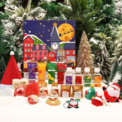BODY & EARTH Adventskalender Weihnachtsgeschenke für Frauen mit 24 SPA Produkten