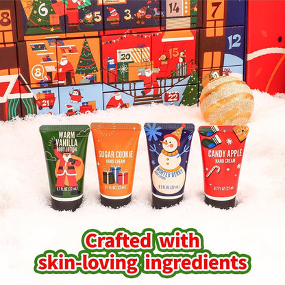 BODY & EARTH Wellness Adventskalender für Frauen mit 24 SPA Produkte Geschenkset