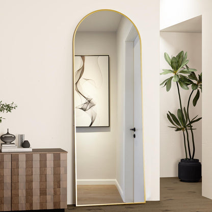 Ganzkörperspiegel Bogenförmig Gold 162x53cm – Stand- & Wandspiegel