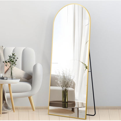Ganzkörperspiegel Bogenförmig Gold 162x53cm – Stand- & Wandspiegel