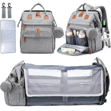Rosa Wickelrucksack mit Klappbett USB Wasserdicht