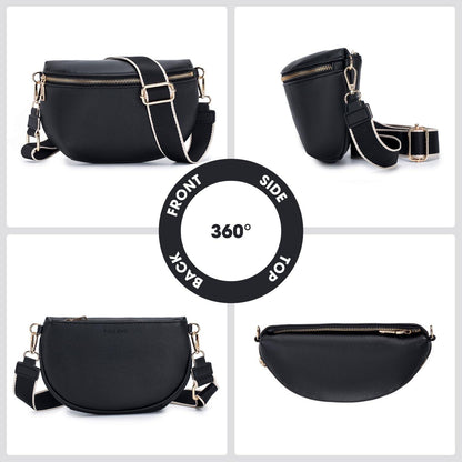 Kleine Damen Umhängetasche RFID Blockierung PU Leder Crossbody Bag