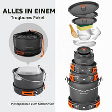 Camping Kochgeschirr Set 16-teilig – Outdoor Topf & Pfannen Set