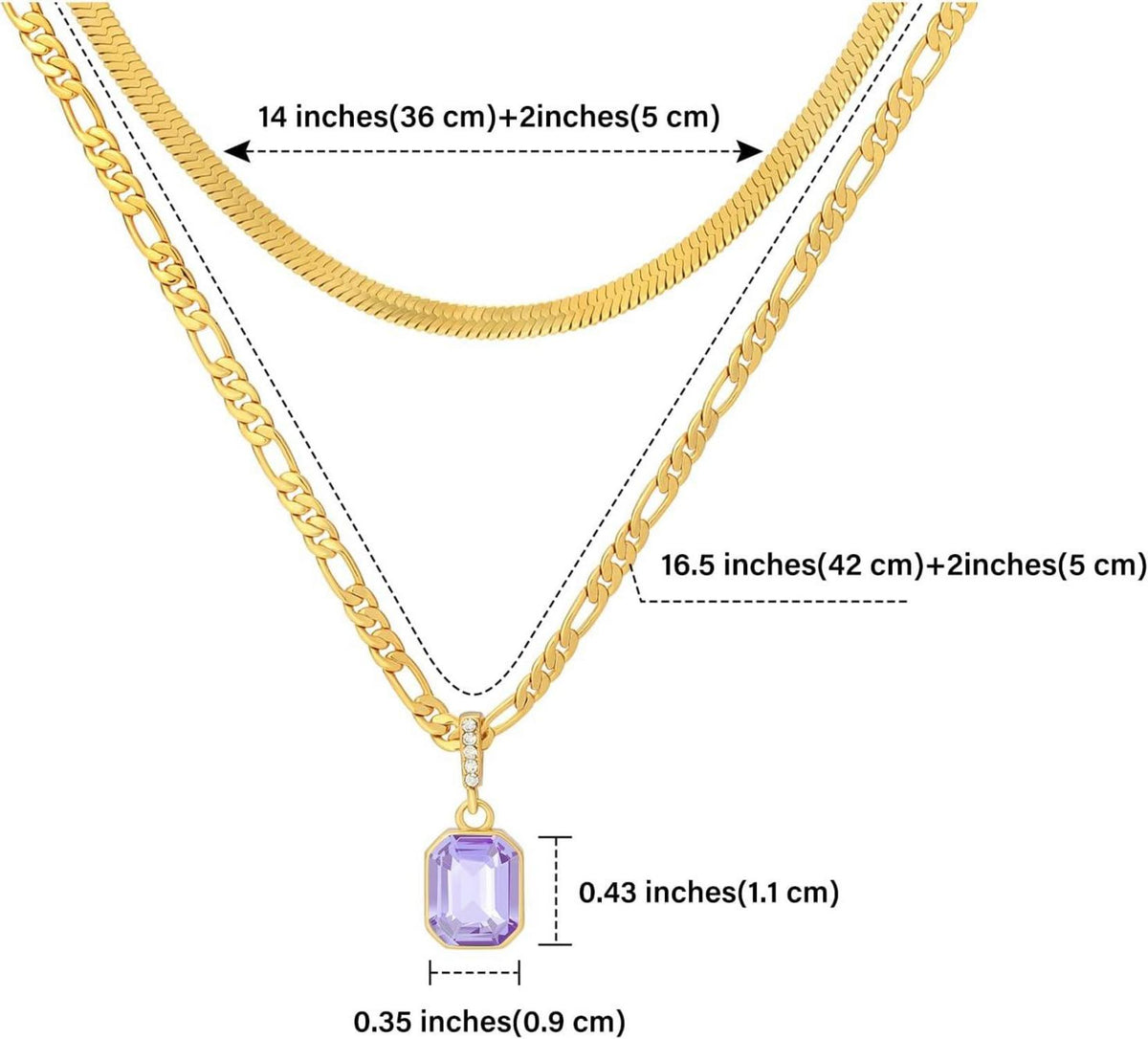 Mesovor Goldene Geschichtet Ketten Halsketten mit