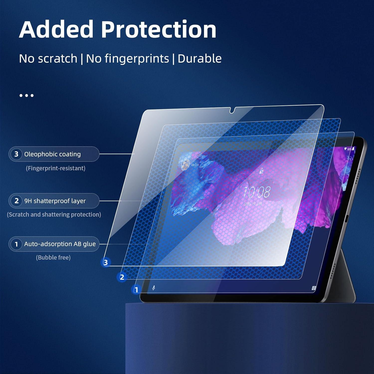 Panzer Schutz Glas Lenovo Tab P11 Pro 2022, 2 Stück, 9H Härte, HD