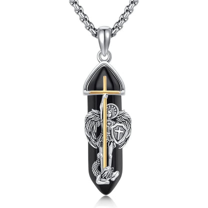 925 Sterlingsilber Halskette Heiliger Michael Schutzengel Amulett
