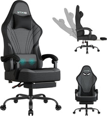 Ergonomischer Gaming Stuhl mit Fußstütze und