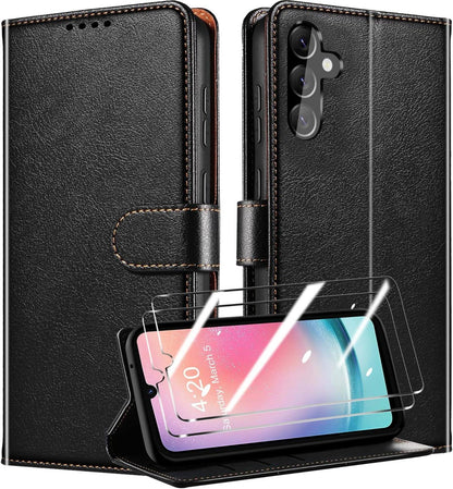 QHOHQ Samsung Galaxy A24 4G/5G Handyhülle + Panzer Schutz Glas