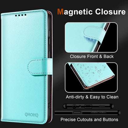 QHOHQ Samsung Galaxy A54 5G Handyhülle + 2 Panzer Schutz Glas - Mintgrün