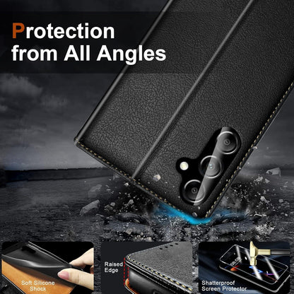 Handyhülle Samsung Galaxy A54 5G - Panzer Schutz Glas, RFID, Magnetische