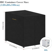 IBC Wassertank Abdeckung 600L – UV-Schutz & Belüftung 120x80x100cm