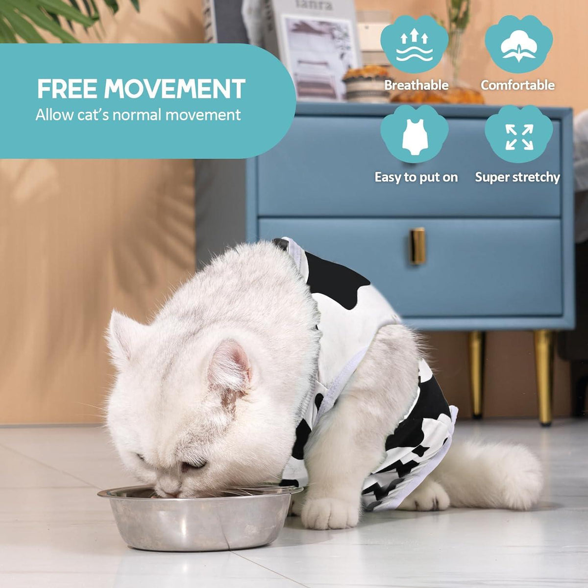 Katzenbody OP Erholungsanzug Modal Recovery Suit Bauchwunden Spay