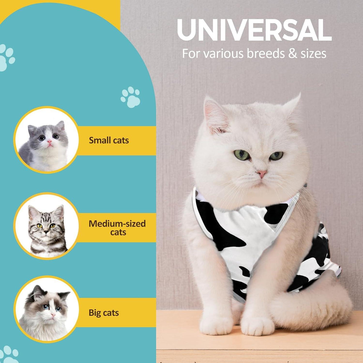 Katzenbody OP Erholungsanzug Modal Recovery Kastration Spay S-Milchkuh