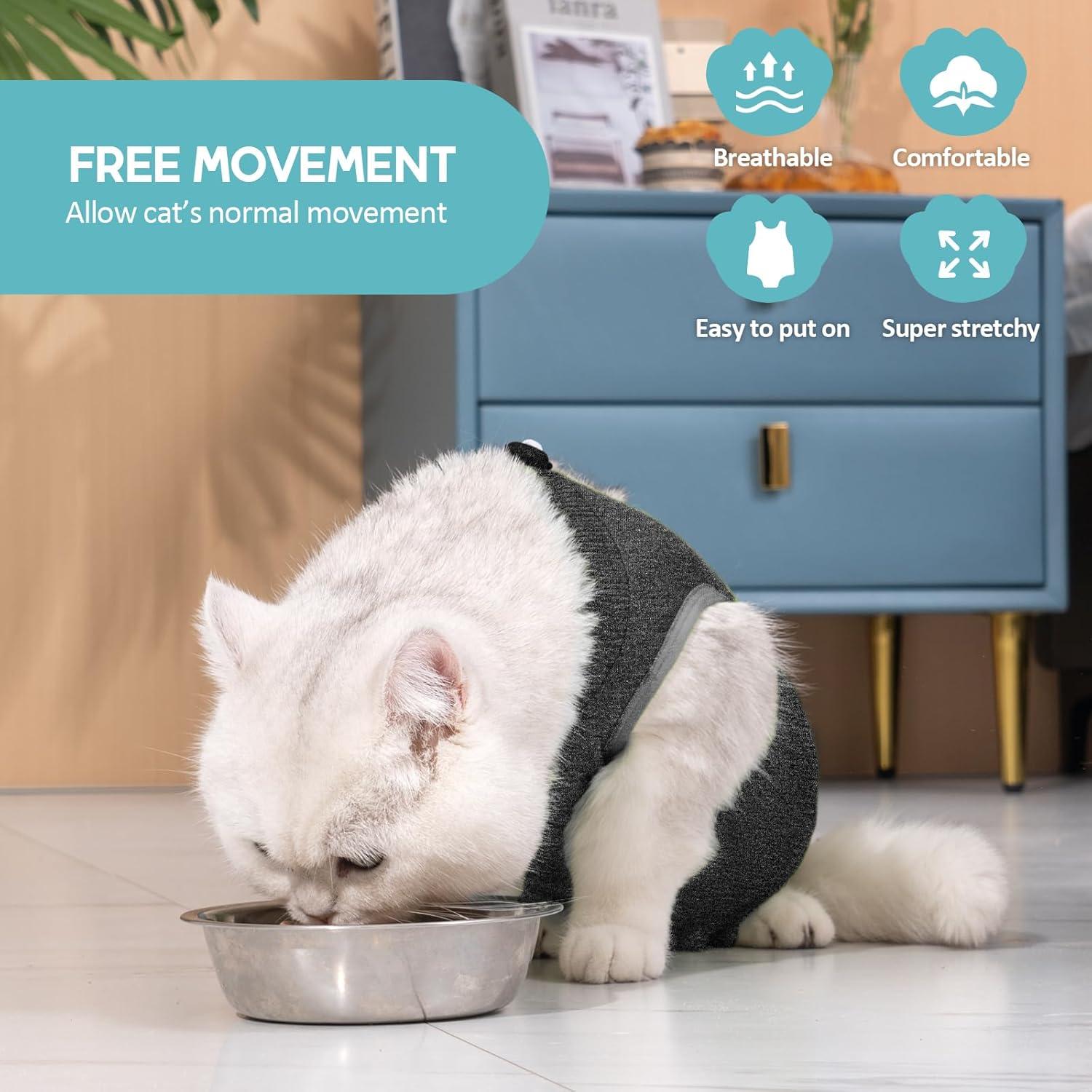 Katzenbody Erholungsanzug für Katze nach OP, Modal Material