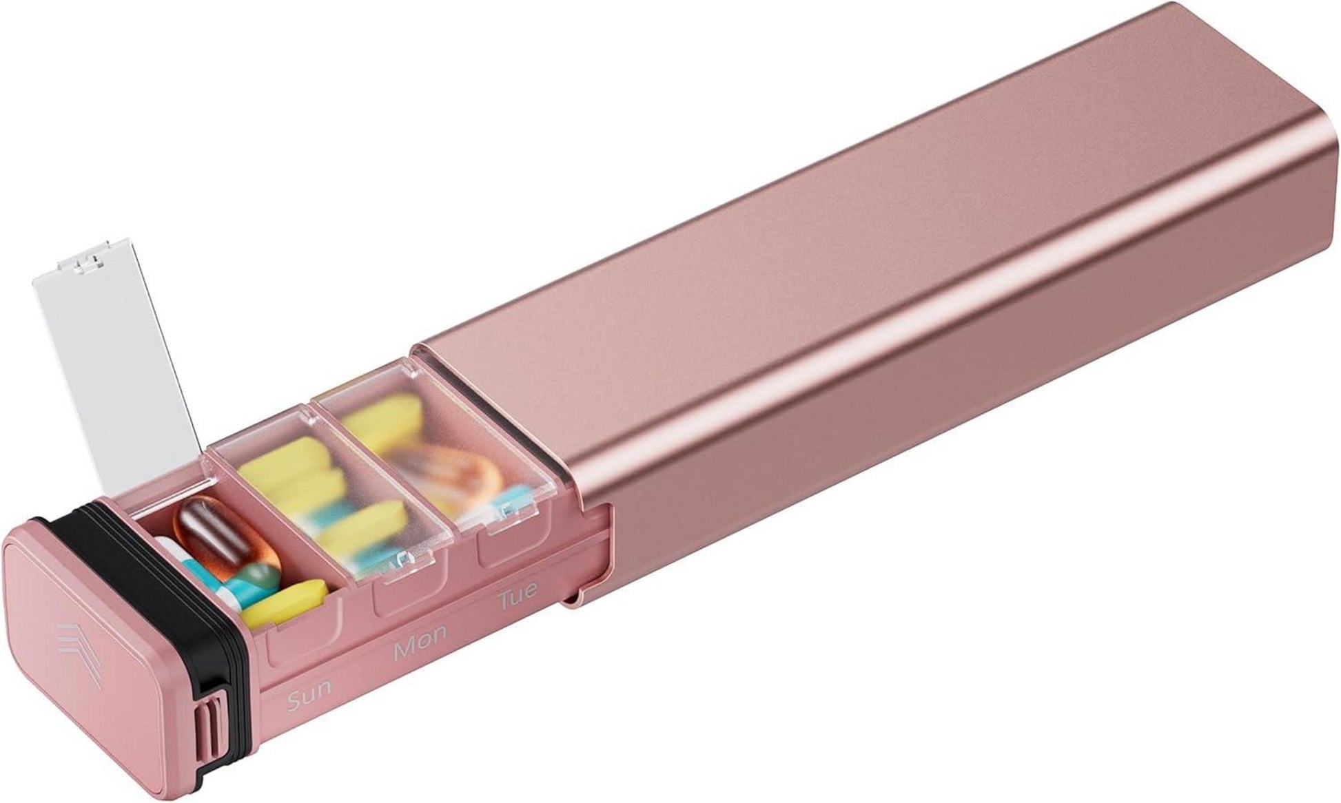 Tablettenbox 7 Tage Aluminium Pillendose Vitamine Medikamente