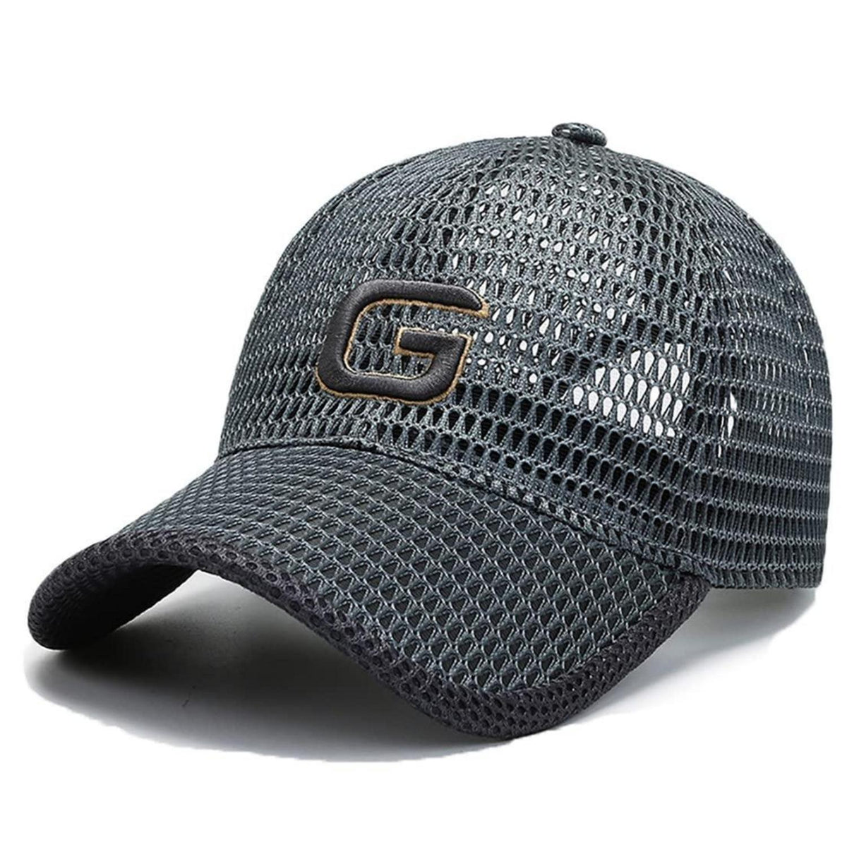YAMEE Baseball Cap Herren Sommer Mesh Atmungsaktiv Dunkelgrau