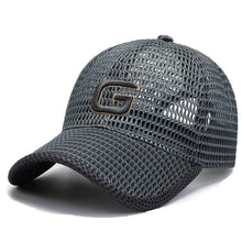 YAMEE Baseball Cap Herren Sommer Mesh Atmungsaktiv Dunkelgrau