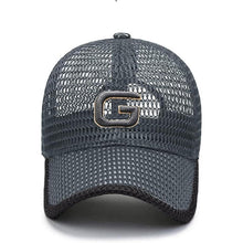 YAMEE Baseball Cap Herren Sommer Mesh Atmungsaktiv Dunkelgrau