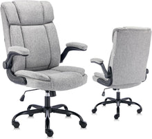 Ergonomischer Bürostuhl 150KG Belastbarkeit Stoff Grau Armlehnen