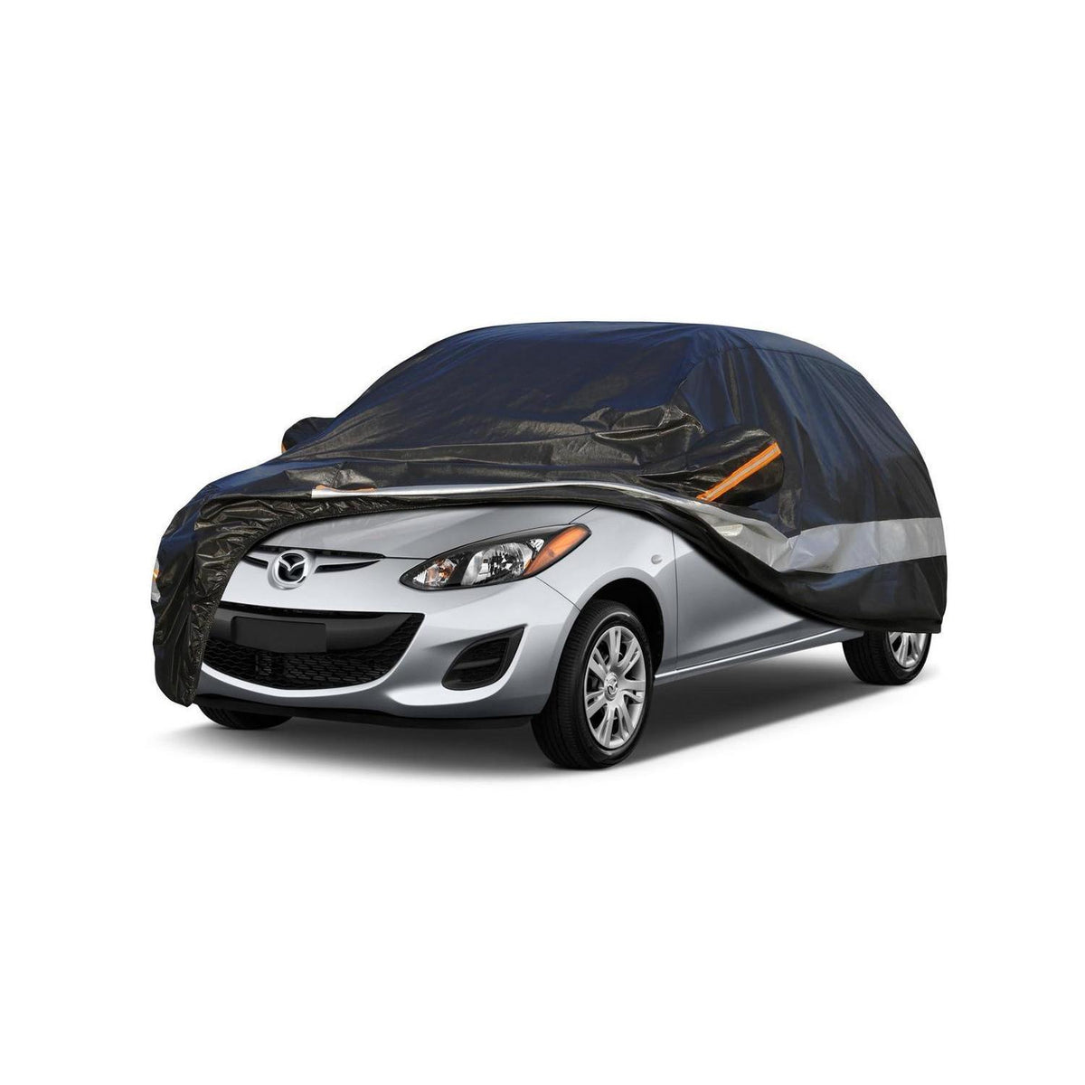 Autoabdeckung wasserdicht für Mazda 2 (2002-2023) – Schwarz