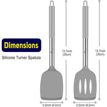 Silikon-Spatel-Set, hitzebeständig bis 315°C, 2 Stück, Grau