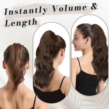 Lockige Pferdeschwanz Haarverlängerung 50cm Synthetisch Ponytail Extension