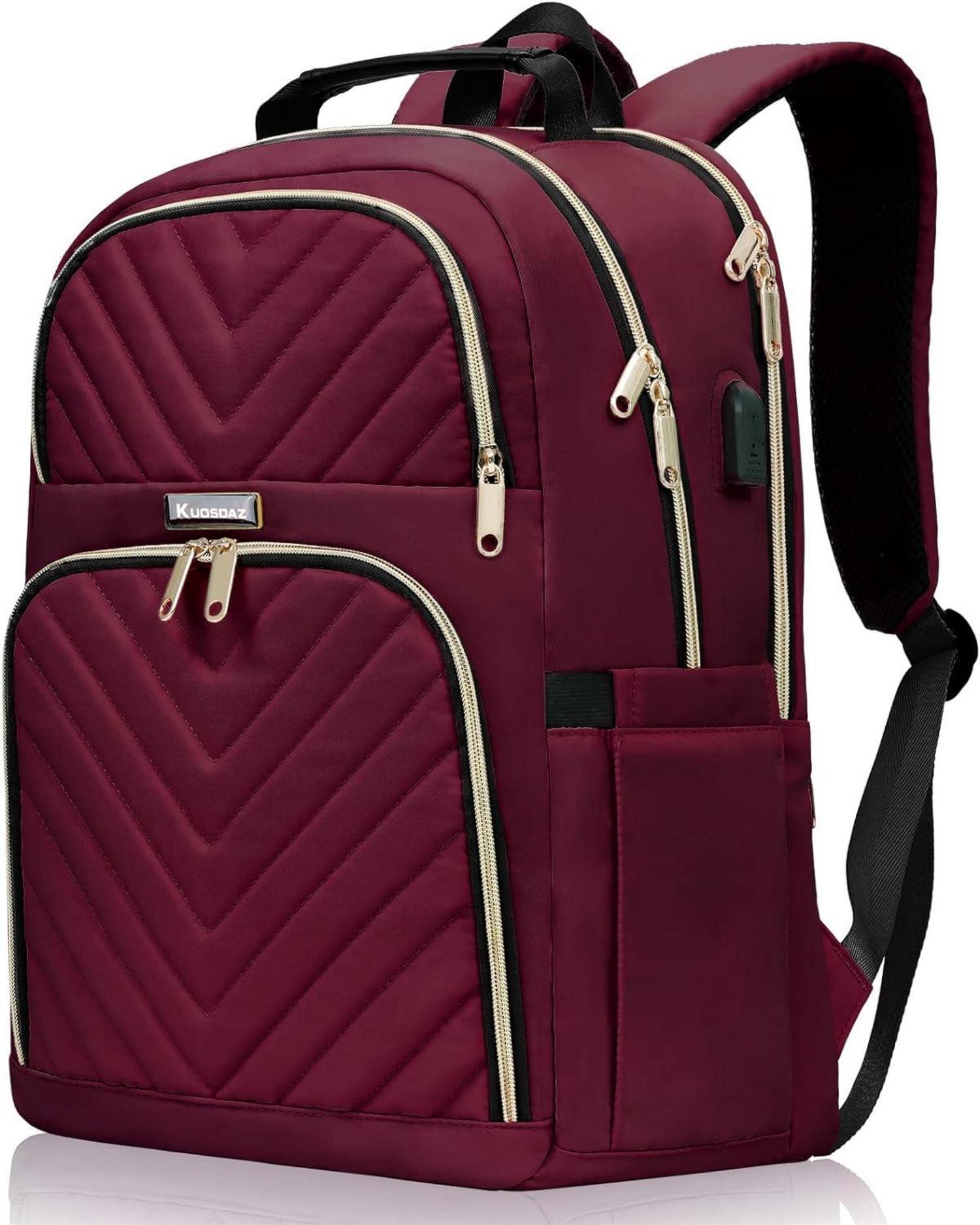 Modischer 15.6 Zoll Laptop-Rucksack USB Rot 30L
