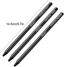 Professionelles Kohlestifte Set für Skizzen, 3 Stück