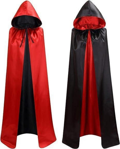 YIMOJOY Halloween Vampir Umhang 170CM Damen Kapuze Karneval Kostüm