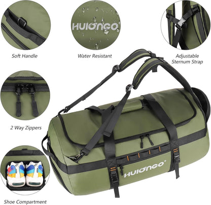 35L Sporttasche Reisetasche Klein Gym Weekender mit Schuhfach Armee Grün