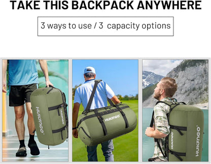 Sporttasche Herren Damen 35L Reisetasche Klein Schuhfach Armee Grün