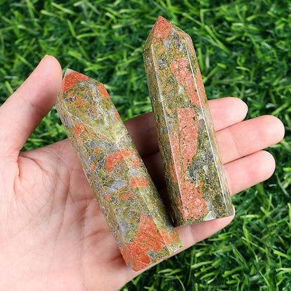 Unakit Kristall Turm 9-10cm | Schmuckstein für Meditation & Energie