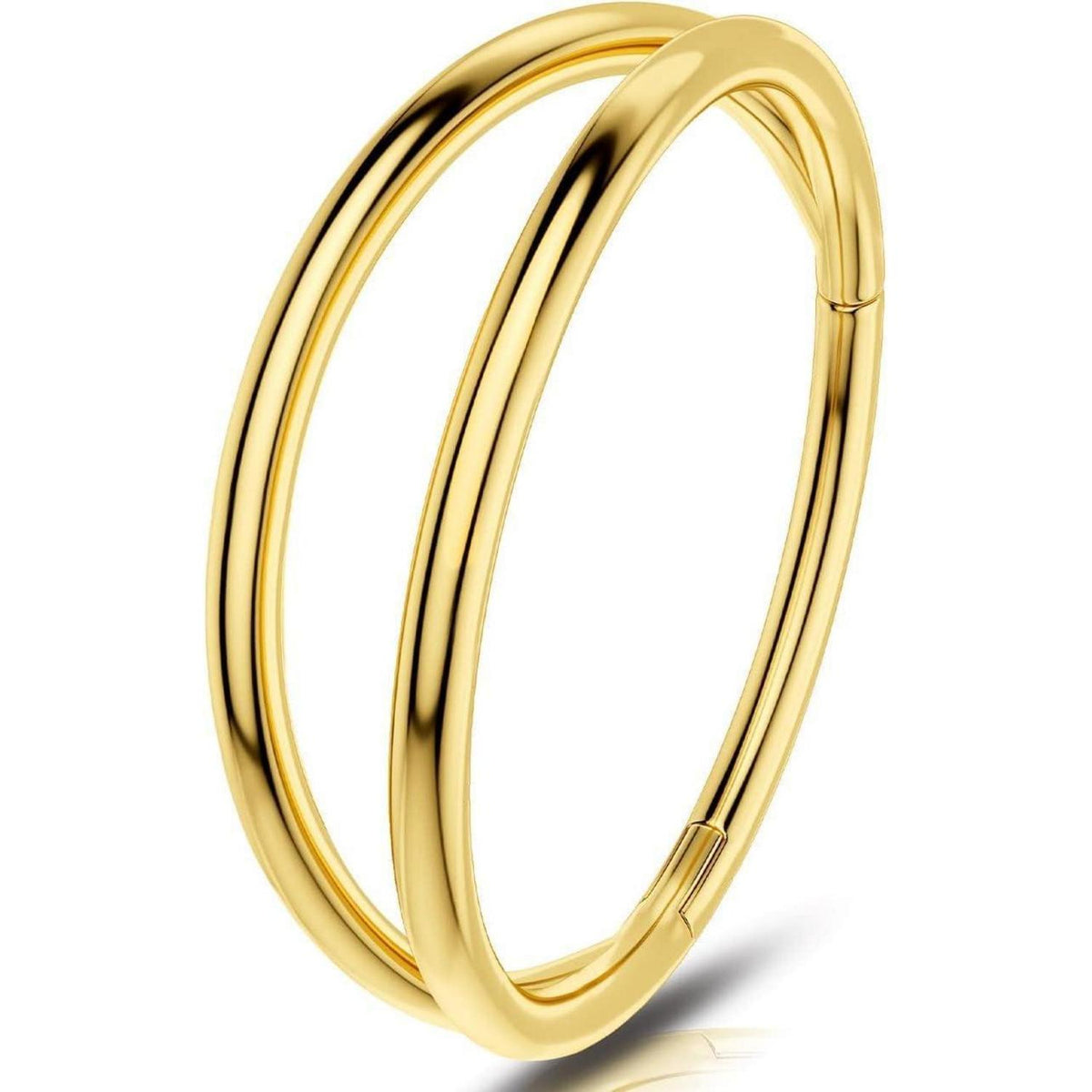 Chirurgenstahl Nasenring 0.8mm Gold 8mm für Damen & Herren