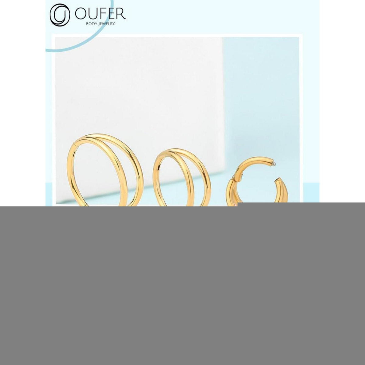 Chirurgenstahl Nasenring 0.8mm Gold 8mm für Damen & Herren