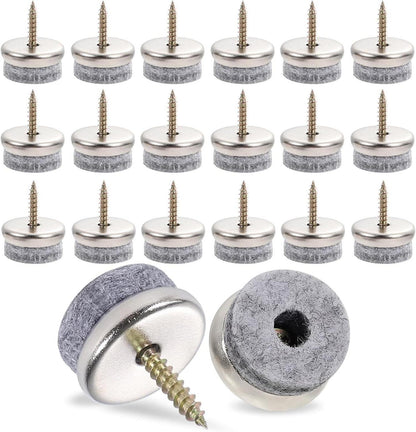40 Filzgleiter Schrauben 22 mm Stuhl Möbelgleiter Nagel Filz Grau