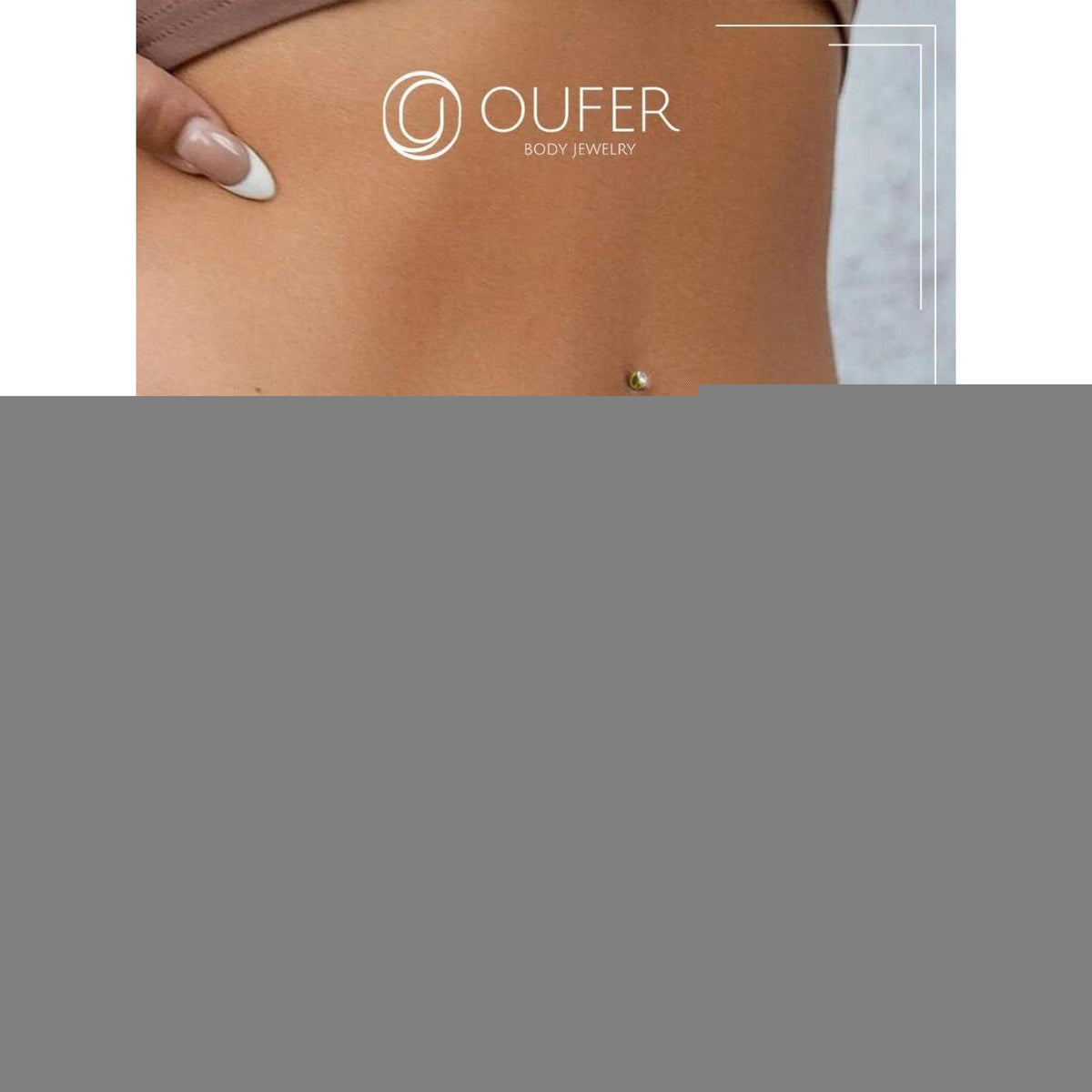 Bauchnabelpiercing Titan Gold 10mm mit CZ Kugeln