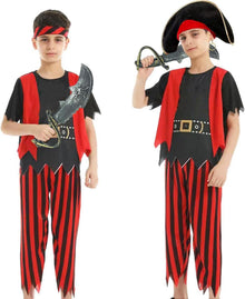 Piratenkostüm Kinder Unisex Halloween Verkleidung Set 7-8