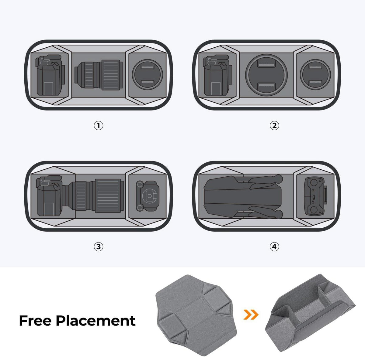 Kamera-Rucksack Fotografen Canon Nikon Sony DJI Mavic Drohnen-Rucksack