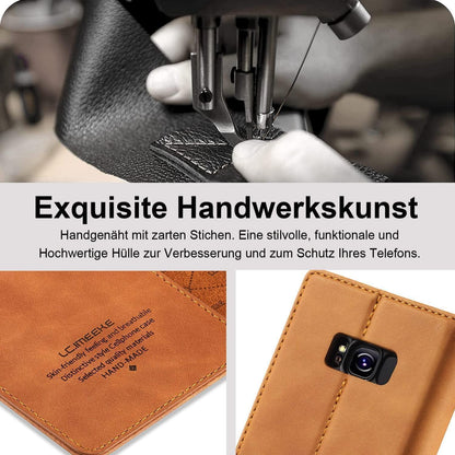 Samsung Galaxy S8 Klapphülle mit Standfunktion & Kartenfächern in Lederoptik
